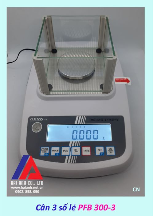 Cân kỹ thuật 3 số lẻ KERN PFB 300-3