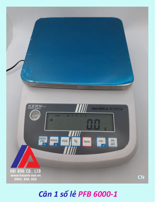 Cân kỹ thuật 1 số lẻ KERN PFB 6000-1 Cân kỹ thuật 1 số lẻ KERN PFB 6000-1