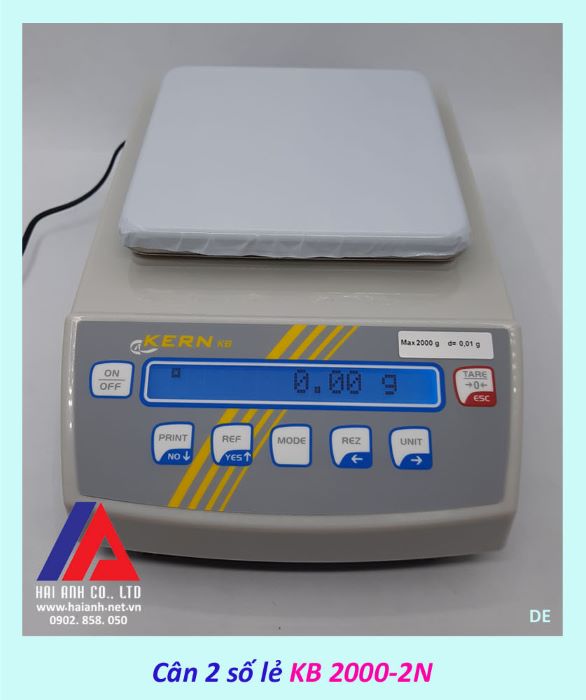 Cân kỹ thuật 2 số lẻ KERN KB 2000-2N Cân kỹ thuật 2 số lẻ KERN KB 2000-2N