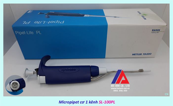 Micropipet cơ 1 kênh Mettler Toledo RAININ SL-100PL Micropipet cơ 1 kênh Mettler Toledo RAININ SL-100PL
