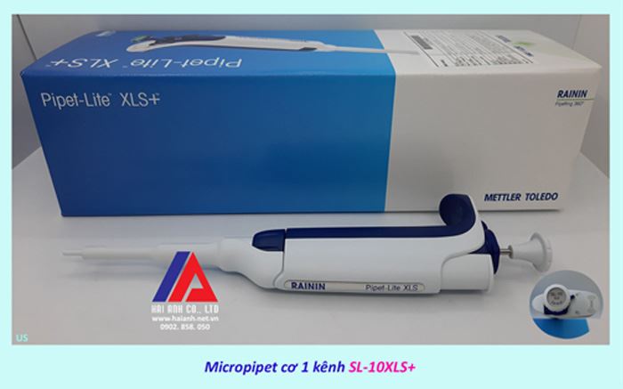 Micropipet cơ 1 kênh Mettler Toledo RAININ SL-10XLS+ Micropipet cơ 1 kênh Mettler Toledo RAININ SL-10XLS+